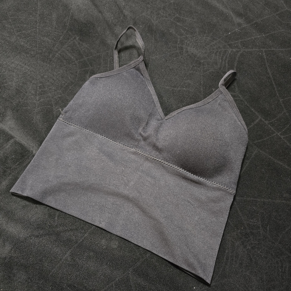 Black Criss-Cross Back Women's Bralette, MED